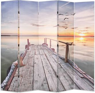 vidaXL Biombo Divisor Plegable 200x170 Cm Lago Vidaxl