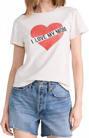 Re/Done I Love My Mom Tee In Vintage White