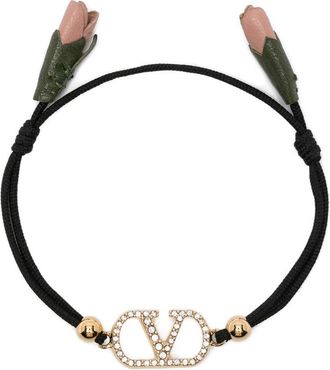 Valentino Garavani Flower-detail VLogo Bracelet