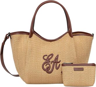 Emporio Armani Borsa Cesto Intrecciata - - Bags - Donna - Beige - ONE SIZE