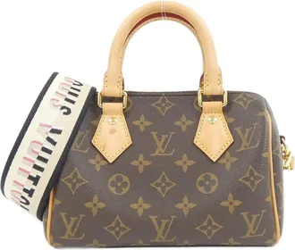 Louis Vuitton Black Marron Coated Canvas Boston Bag (Pre-Owned)