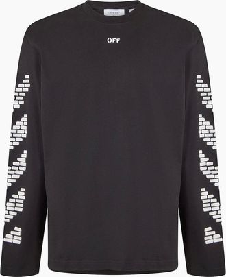 Off-white Mens Mens Long Sleeve T Shirt - Black - Size: 34