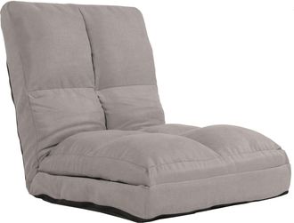 Hhg Sill&oacute;n De Suelo Hhg 914, Sill&oacute;n Cama Sill&oacute;n Plegable Sill&oacute;n Funcional, Funci&oacute;n Cama Estructura De Acero Plegable Terciopelo, Gris Claro