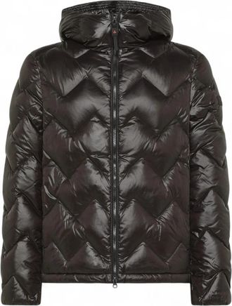 Peuterey Honova LKS 04 Piumino con trapunta chevron corto - Heren - Winterjassen - Zwart - XL - Leer - Jassen