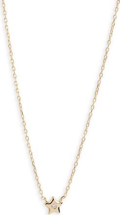Argento Vivo Lab Grown Diamond Star Pendant Necklace in Gold at Nordstrom
