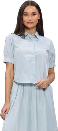 Ibana Overhemden, Dames, Blauw, S, Linnen, Bonnie Top