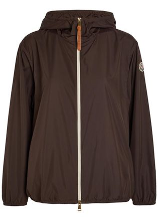Moncler Fegeos Hooded Shell Jacket - Brown - 4 (UK 16 / XL)