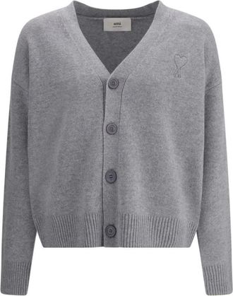 Ami Heren, Truien, Grijs, Maat: S Wol