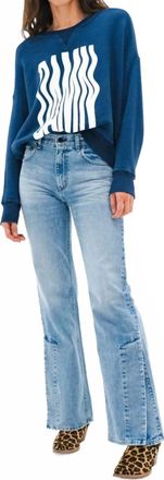 ASKK NY Damn Dolman Sleeve Oversized Sweatshirt In Navy
