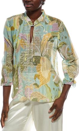 Marc Cain Printed Silk-Blend Blouse