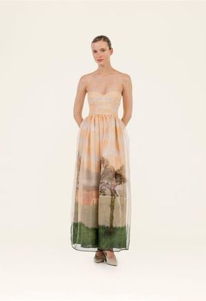 Agua Bendita Tonia Paraiso Maxi Dress in Orange at Nordstrom, Size Small