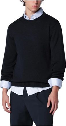 Roberto Collina Truien & Vesten, Heren, Blauw, M, Round-neck Truien