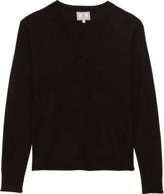 Ines De La Fressange Morcant Jumper - Dames - V-hals truien - Zwart - L - Wol - Truien & Vesten