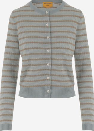 Guest In Residence Womens Cashmere Cardigan Multicolour Sweater