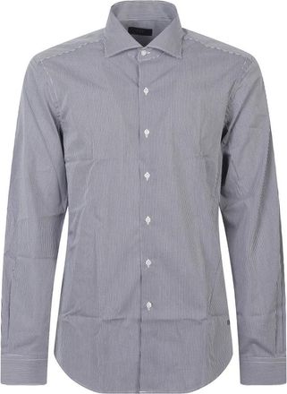 Fay Camicia a quadri - Heren - Casual Overhemden - Grijs - 2XL - Overhemden