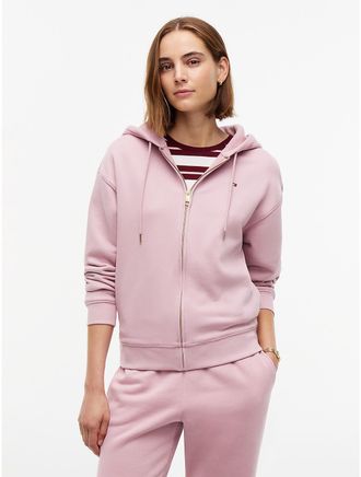 Tommy Hilfiger Womens Relaxed Fit Zip Hoodie - Blush Cheek - XXL