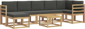 vidaXL Conjunto De Sof&aacute;s De Exterior 8 Uds. Blanco Y Antracita Vidaxl