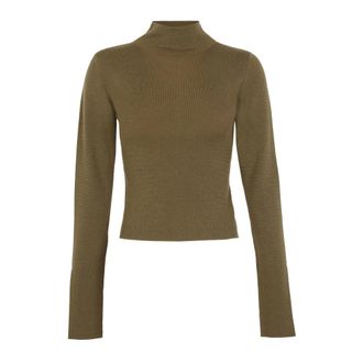 Cortana Fio- top in cashmere kaki - - Knitwear - Donna - Verde - L