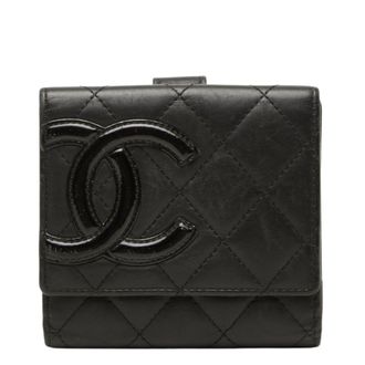 Chanel Black Leather Wallet (Bi-Fold) (Pre-Owned)