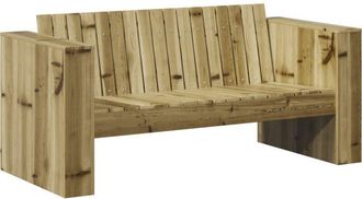 vidaXL Vidaxl - Sof&aacute; De Jard&iacute;n Verde 134 X 60 X 62 Cm Pino Impregnado