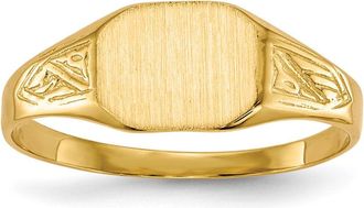 Diamond2Deal 14k Yellow Gold Open Back Signet Ring