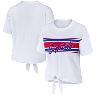 WEAR by Erin Andrews Womens WEAR by Erin Andrews White Washington Capitals Front Knot T-Shirt at Nordstrom, Size X-Large