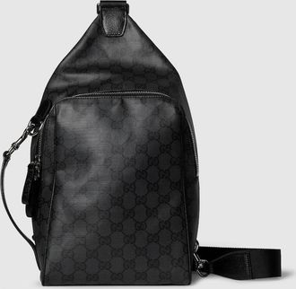 Gucci Essence Classic Medium Sling Bag, Black, GG Canvas