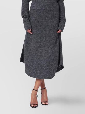 Entire studios asymmetric midi skirt ribbed waistband