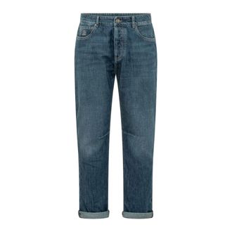 Brunello Cucinelli Hombre, Vaqueros, Azul, Talla: 2XL