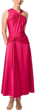 Aidan Mattox Crepe Back Satin Midi Dress