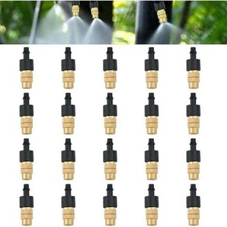 OEM 20 Pezzi Ugelli A Spruzzo Regolabili, Antiruggine E Rimovibili In Ottone Per Sistema Di Irrigazione A Goccia Automatico, Giardino, Serra, Fai Da Te