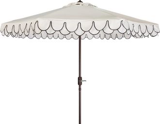 Safavieh UV Resistant Elegant Valance 9 Auto Tilt Umbrella