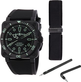 Bell & Ross Br 03 Automatic Black Dial Mens Watch BR03ADOLCESRB