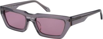 Replay Gray Plastic Sunglasses