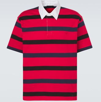 Prada Polo oversized de algod&oacute;n a rayas