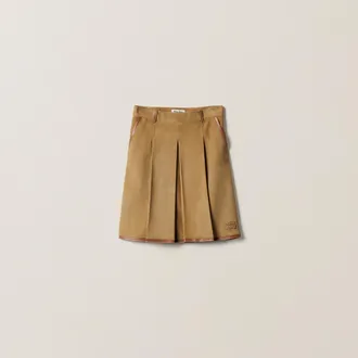 Miu Miu Pleated suede skirt