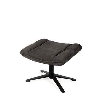 Koketto Home Reposapi&eacute;s tapizado gris oscuro y pata metalica
