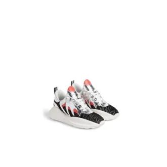 Roberto Cavalli Metallic Wave Print Low-Top Sneakers, Brand Size 40 ( US Size 10 )