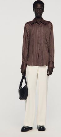 Sandro Striped loose-fit shirt