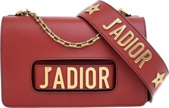 Dior Pre-owned Womens Jadior Flap Bag Leather - Brown - One Size