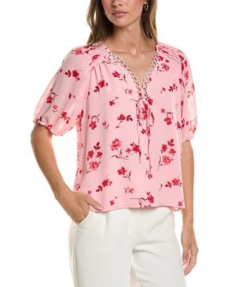 CeCe by Cynthia Steffe Cece V-Neck Pintuck Blouse