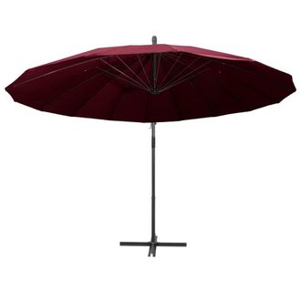Berkfield Home Hanging Parasol Burgundy 3 m Aluminium Pole