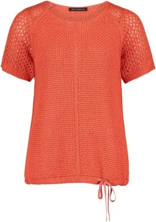 Betty Barclay Trui met ronde hals - Dames - Truien - Oranje - Maat: 3XL