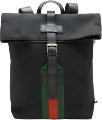 Gucci Pre-owned Techno Backpack - unisex - Vintage Rugzakken - Zwart - ONE Size - Vintage