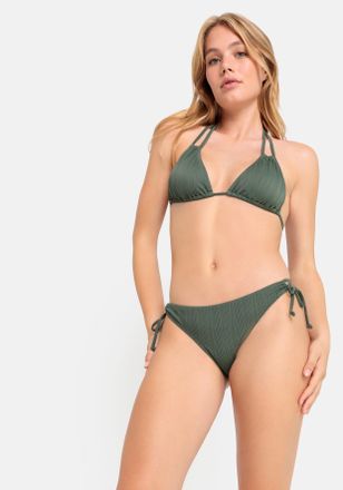 Lascana Triangel-Bikini LSCN BY LASCANA Egitura, Damen, Gr. 32, Cup A/B, gr&uuml;n (olive), Polyamid, Strukturmuster, unifarben, Bikini-Sets Triangel-Bikini, aus S