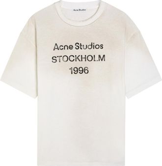 Acne Studios Exford Printed Cotton-blend T-shirt - White - L/XL L/XL