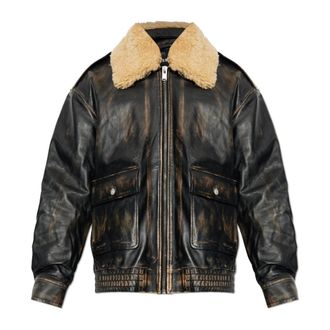 Misbhv Misbhv, Heren, Jassen, Zwart, Maat: XL Leer