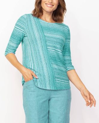 Habitat Beach Waves Boatneck Tee In Lagoon