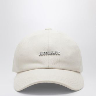 Jacquemus White baseball cap with logo