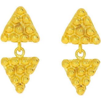 Ottoman Hands Azar Triangle Drop Earrings in Brass at Nordstrom